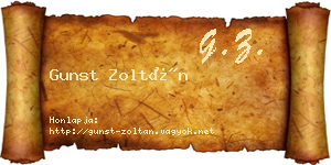 Gunst Zoltán névjegykártya