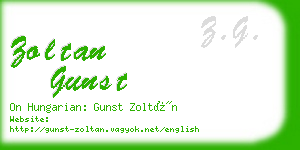 zoltan gunst business card